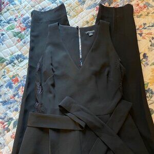 NWOT Ann Taylor Black JumpSuit with side lace detail- size 10P